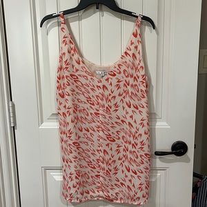 Tan and orange chiffon CAbi top